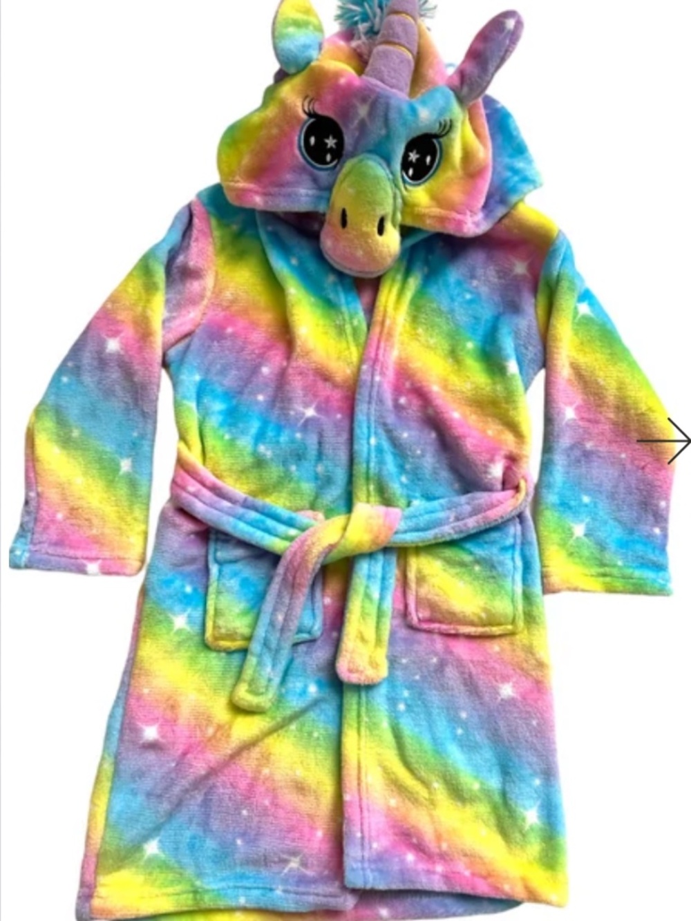 Lola And The Boys Unicorn Rainbow Star Robe Sz. 7/8Y